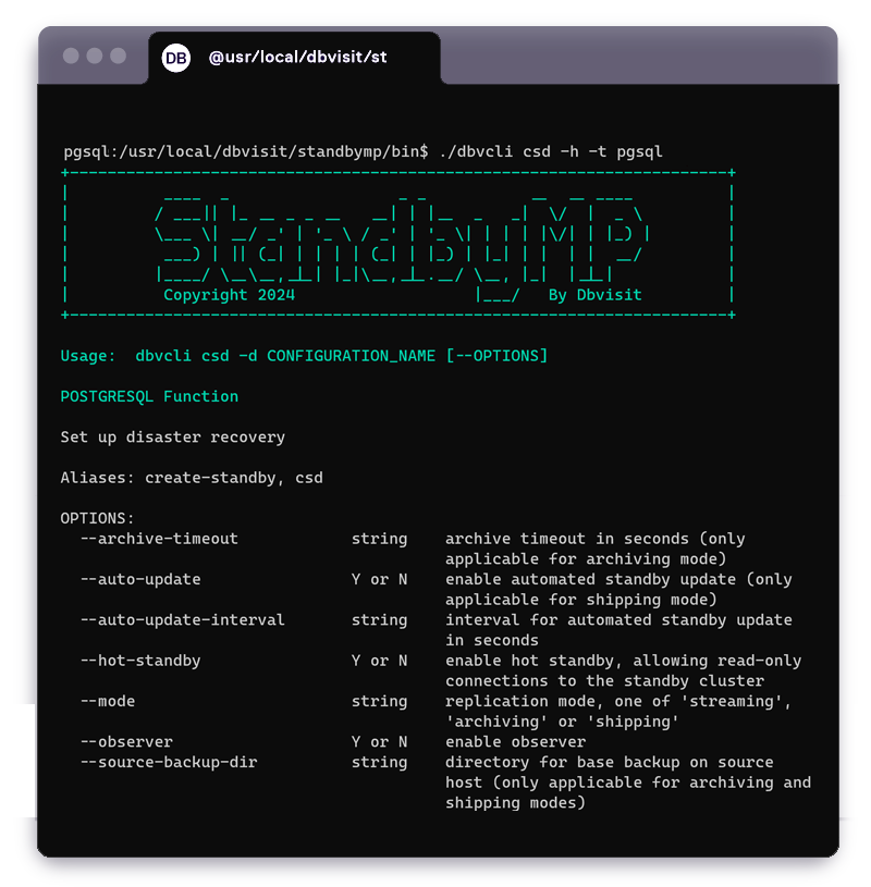 StandbyMP GUI PostgreSQL